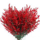 8 Bundles Artificial Lavender Plastic Flower Decorations