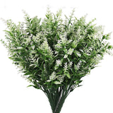 8 Bundles Artificial Lavender Plastic Flower Decorations