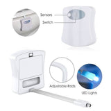 8-Color LED Sensor Motion-Activated Bathroom Toilet Light