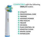 8-Pack: Generic Oral-B Braun Electric Toothbrush Heads Replacement Round Soft
