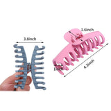 8-Pack: Women's Acrylic Large Claw Matt Hair Clips