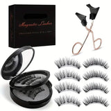 8-Pairs: Reusable Magnetic Dual 3D False Eyelashes Kit