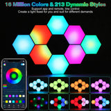 8-Piece: Hexagon Light Panels RGBW Colorful Splicing Wall Lamps