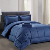 8-Piece: Plazatex Vine Microfiber Comforter Bed in A Bag Set