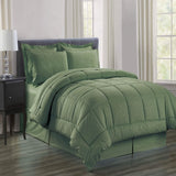 8-Piece: Plazatex Vine Microfiber Comforter Bed in A Bag Set