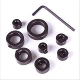 8-Pieces Set: Woodworking Drill Bit Depth Stop Collars Ring Positioner