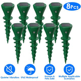 8-Pieces: Solar Powered Repellent Waterproof Solar Vibration Stake