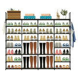 8-Tier Shoe Rack Metal Shoe Storage Shelf