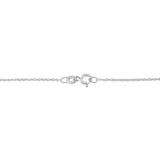 .925 Sterling Silver 1 1/4 Cttw Round and Baguette-Cut Diamond Composite Heart 18" Pendant Necklace (I-J Color, I1-I2 Clarity)