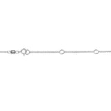 10K White Gold 1/2 Carat Round Brilliant-Cut Diamond Modern Bezel-Set Solitaire 16"-18" Pendant Necklace (H-I Color, SI2-I1 Clarity)