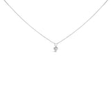 14K White Gold 1/5 Cttw 3-Prong Set Heart Shaped Solitaire Lab Grown Diamond 18" Pendant Necklace (F-G Color, VS2-SI1 Clarity)