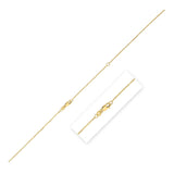 Double Extendable Bead Chain in 14k Yellow Gold (1.00 mm)