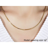 1.6mm 14K Yellow Gold Classic Box Chain