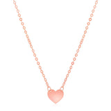 14k Rose Gold Polished Mini Heart Necklace