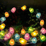Rabbit Carrot Chick And Easter Egg Battery-Powered Copper Wire Lights For Easter Decorations