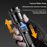 Power Torch Portable Rechargeable Super Bright Outdoor Telescopic Zoom Searchlight Long-range Spotlight Household LED Light