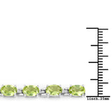 8.61 Carat Genuine Peridot .925 Sterling Silver Bracelet