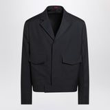 Gucci Dark Grey Jacket In Wool Gabardine Men
