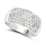 1.21 Carat Genuine White Diamond .925 Sterling Silver Ring