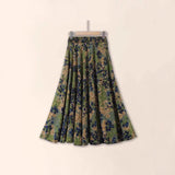 Slimming Pleated Floral Midi Dress