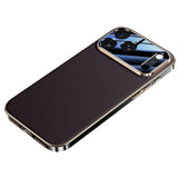 Genuine Leather Litchi-pattern Fully Wrapped Drop-proof Phone Case