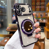 Compatible Magnetic Suction Mirror Phone Case Transparent Protective Cover