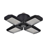 80W Deformable LED Garage Ceiling Lights with 4 Adjustable Panels