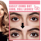 Black Telescopic Mascara Set,3PCS Black Mascara Volume and Length for Eye Makeup,Waterproofing No Clumping Tubing Mascara,No Smudging Curly Black Mascara with Eyelash Curler