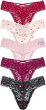 Victoria's Secret Women's Lace Thong Underwear, Panties for Women, Multi Pack (XS-XXL)