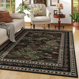 Rugcomf 2x6 Runner Rug Impressionist-Style Vintage Kitchen Rugs Non Slip Washable Soft Carpet Runner for Kitchen Laundry Bedroom Bathroom, Blue