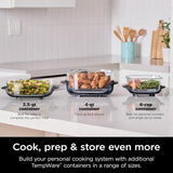 Ninja 6 Cup CleanCrisp Glass Container with Leak-Proof Storage lid, Compatible with Ninja Crispi® Portable Cooking System, Microwave, Freezer & Dishwasher Safe, PFAS & PTFE Free Glass, XSKSFN6CUP