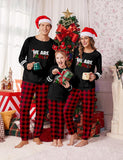 Ekouaer Family Christmas Pajamas Matching Sets Long Sleeve Couple Pjs Holiday Sleepwear Soft Loungewear with Pockets