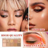 LZYLLS 12 Shades Nude Matte Eyeshadow Palette,Shimmer Naked Eyeshadow Palette,Eye Shadow Palette Natural Flash Waterproof Durable Smoked Professional Makeup Palette With Brush(Matte)