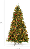 Best Choice Products 6ft Pre-Lit Pre-Decorated Spruce Hinged Artificial Christmas Tree w/ 798 Tips, Pinecones, Berries, 250 Lights, Metal Base