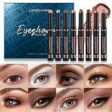 Jolilab Eyeshadow Stick Set, 8 Colors Matte Professional Bright-Colored Contouring and Highlight Eyeshadow Stick, Cream Waterproof Long Lasting High Pigmented Eye Shadow. (8, EYESHADOW B)