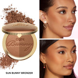Too Faced Sun Bunny Bronzer | Buildable Luminous Glow for Sun-Kissed Finish + Cruelty Free, 0.28 Ounce