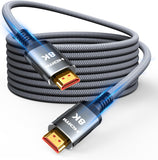 Snowkids 8K Long HDMI Cable 30 ft, Non-Slip Nylon Braided, 48Gbps Ultra High-Speed HDMI Cables Cord, 10K 8K@60Hz, 4K@120Hz Compatible for TV/PS-5/X-box/Projector/Sound System & More