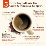 Fidus 16 in 1 Mushroom Coffee with 80,000mg Adaptogenic Mushrooms with Ashwagandha, Probiotic, Magnesium and Lion's Mane Instant Mushroom Coffee for Focus, Energy, Immunity & Digestion, 40 Servings