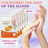 LZYLLS 6 Pairs Hand Masks Moisturizing Gloves, Hydrating Hand Mask Moisturizer Gloves Care for Dry Cracked Hands, Smooth Long Lasting Soft Firming Hand Mask Gift Set for Men Women（A