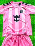 New Pink Lionel Messi Home Kids Soccer Jersey Pink Set of 2 | Toddler & Youth