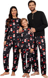 Ekouaer Family Christmas Pajamas Matching Sets Womens Mens Pjs Long Sleeve Sleepwear Holiday Lounge Sets
