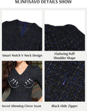 M.Infisavo Sheath Dresses for Women 2025 Notch V Neck 3/4 Sleeves Slim Fit Office Pencil Dress