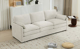 Cozy Upholstered 3-Seater Sofa with Plush Double Cushion and Ergonomic Design