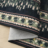 Rugcomf 4x6 Rug for Bedroom Impressionist-Style Vintage Washable Rugs Non Slip Low Pile Small Carpet for Bedside Kids Room Office Dining Room, Green
