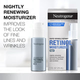 Neutrogena Rapid Wrinkle Repair Retinol Night Face Moisturizer, Daily Anti-Aging Face Cream with Retinol & Hyaluronic Acid to Fight Fine Lines & Wrinkles, 1 fl. oz