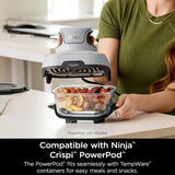 Ninja 6 Cup CleanCrisp Glass Container with Leak-Proof Storage lid, Compatible with Ninja Crispi® Portable Cooking System, Microwave, Freezer & Dishwasher Safe, PFAS & PTFE Free Glass, XSKSFN6CUP