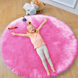 duduta White Faux Sheepskin Throw Rug 2x3 ft, Fluffy Shag Fur Chair Cover Small Bedside Dorm Rug Non Slip Washable