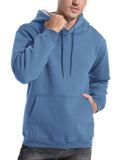 Flygo Men's Casual Fleece Sherpa Lined Hoodie Winter Warm Pullover Hooded Sweatshirt(Black-XL)
