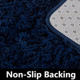TABAYON Shaggy Navy Blue Rug, 2x3 Area Rugs for Living Room, Anti-Skid Extra Comfy Fluffy Floor Carpet for Indoor Home Decorative