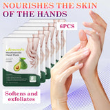 LZYLLS 6 Pairs Hand Masks Moisturizing Gloves, Hydrating Hand Mask Moisturizer Gloves Care for Dry Cracked Hands, Smooth Long Lasting Soft Firming Hand Mask Gift Set for Men Women（A
